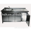Stainless steel cabinet with sink